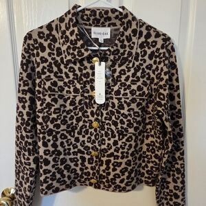 Olive & Oak Leopard Print Jacket - Brown and Black